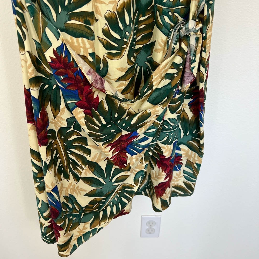 THE HAWAIIAN ORIGINAL Vintage Hilo Hattie Womens Dress Size M Long Botanical USA - Picture 4 of 9